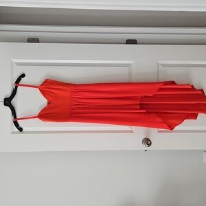 BCBGMAXAZRIA Annamae Bustier-Style High-Low Dress Poinsettia Size Small (4-6)